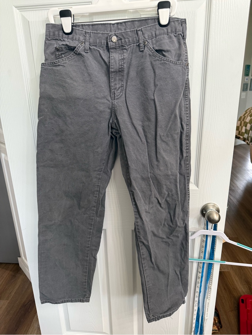 Dickies Carpenter Pants Gray Workwear Utility Skate Y2K Baggy 32x30 Grunge